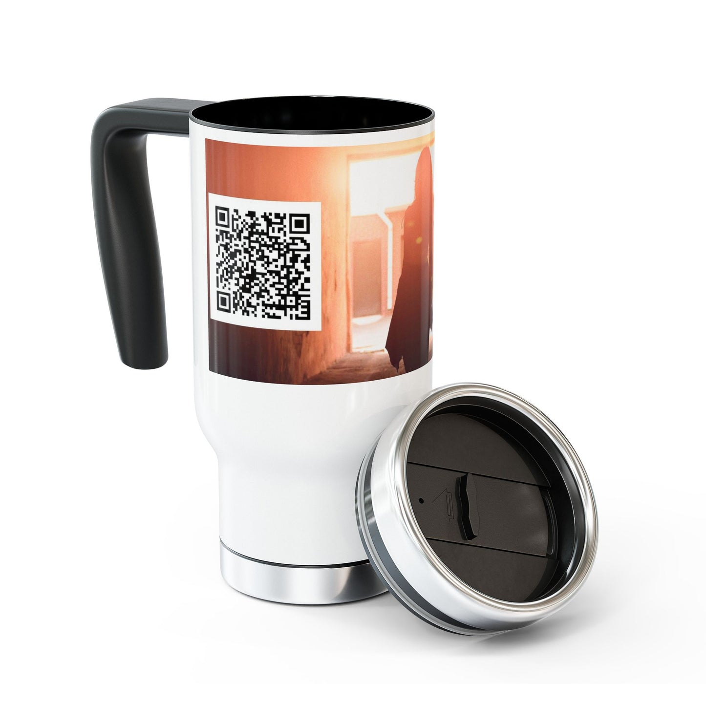 Bettie English Private Eye Mysteries Stainless Steel Travel Mug with Handle, 14oz