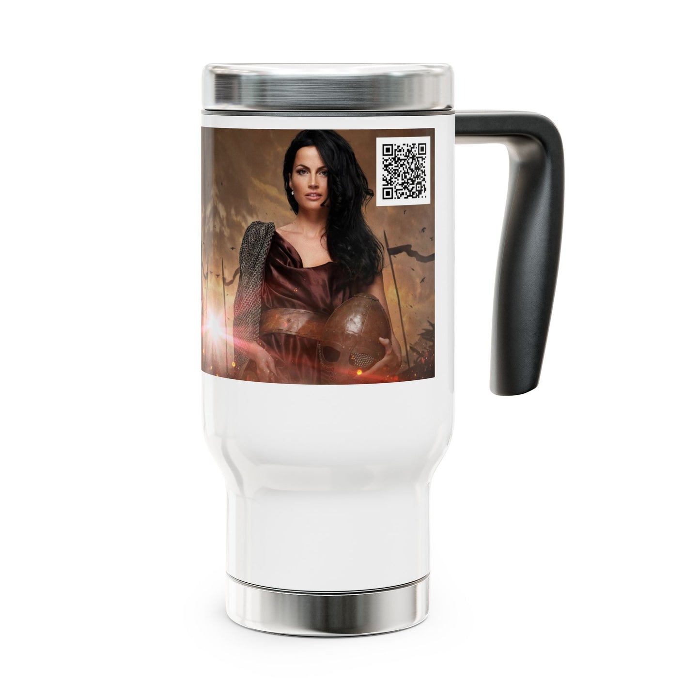 Rising Realm Epic Fantasy Stainless Steel Travel Mug with Handle, 14oz