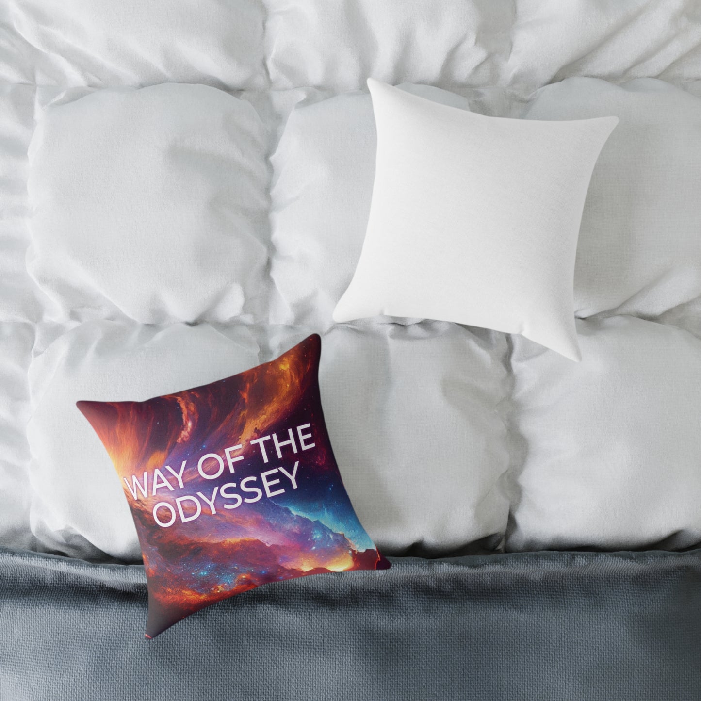 Way Of The Odyssey Sci-Fi Square Poly Canvas Pillow
