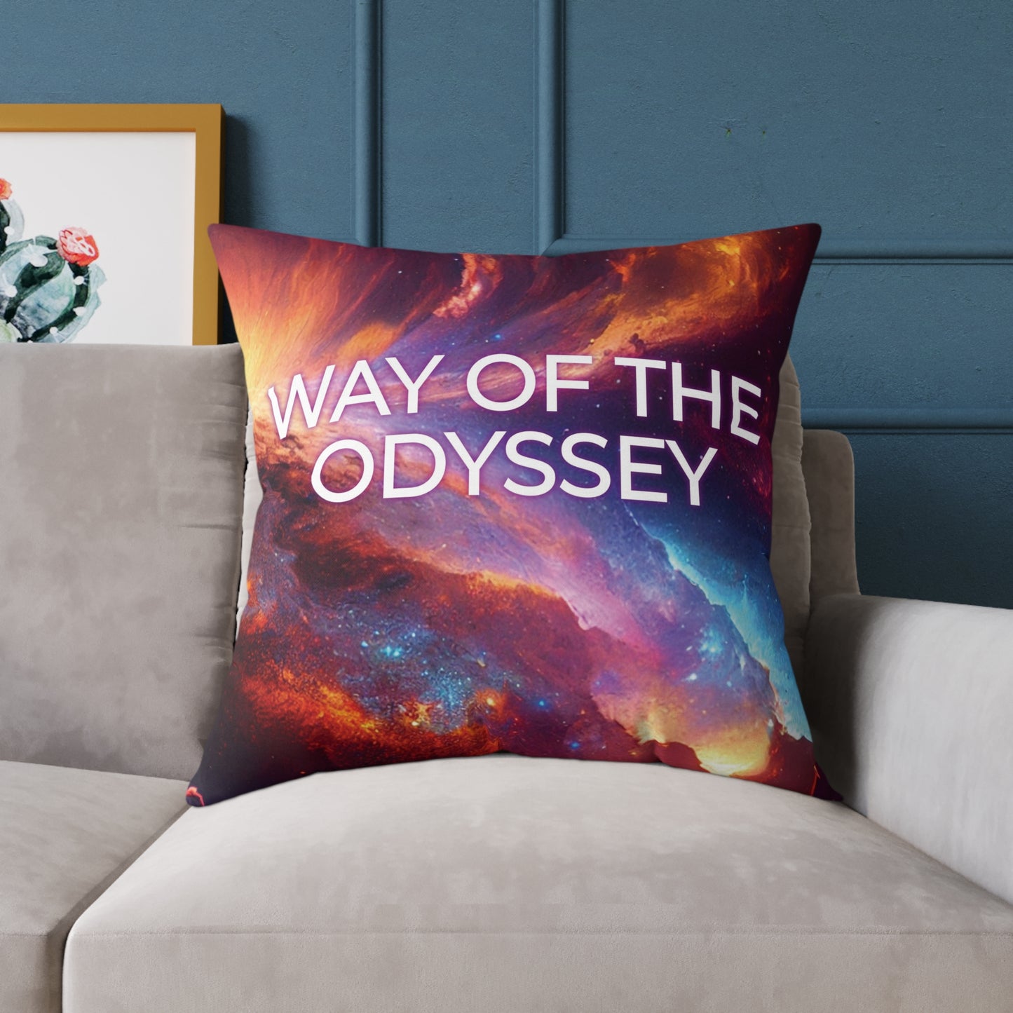 Way Of The Odyssey Sci-Fi Square Poly Canvas Pillow