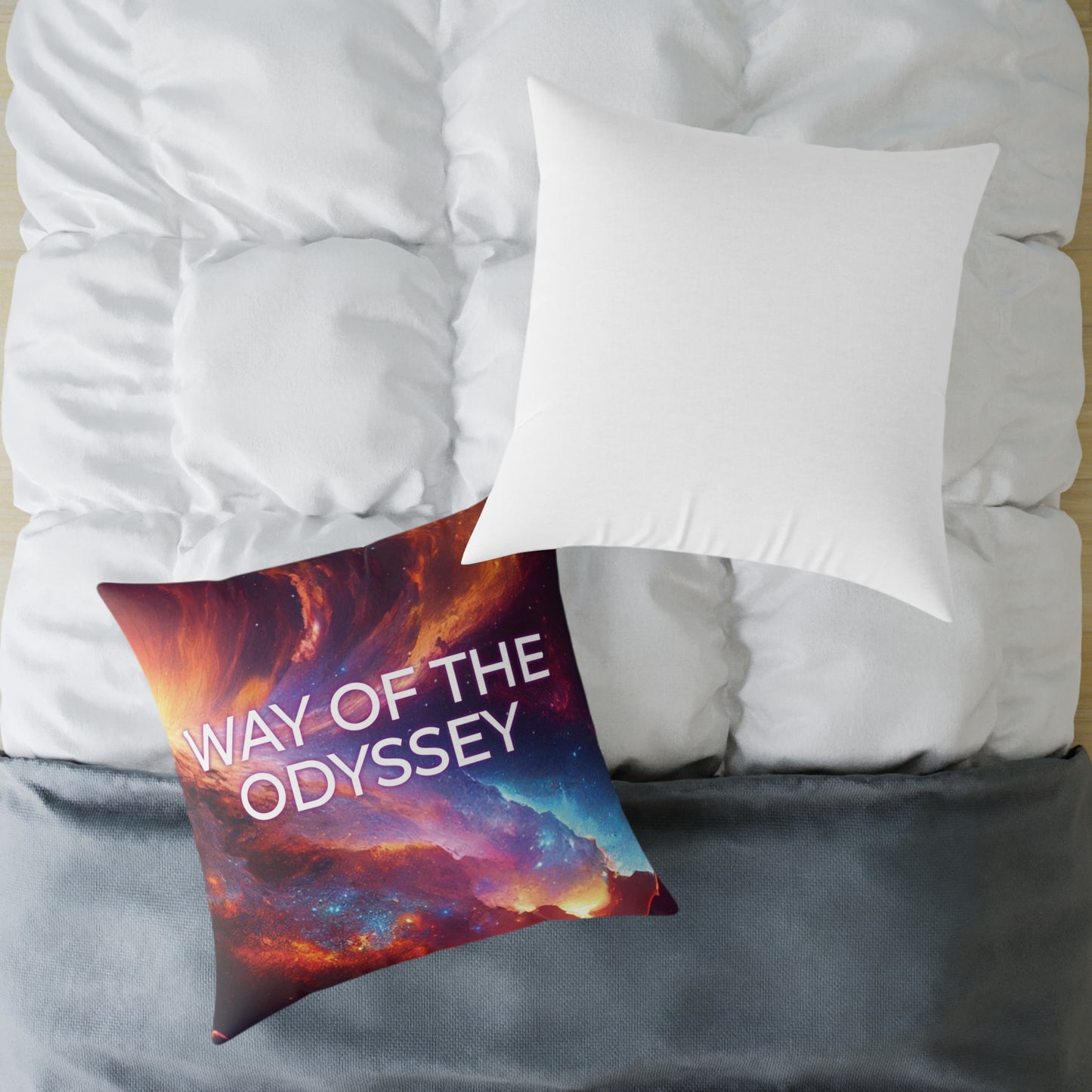 Way Of The Odyssey Sci-Fi Square Poly Canvas Pillow
