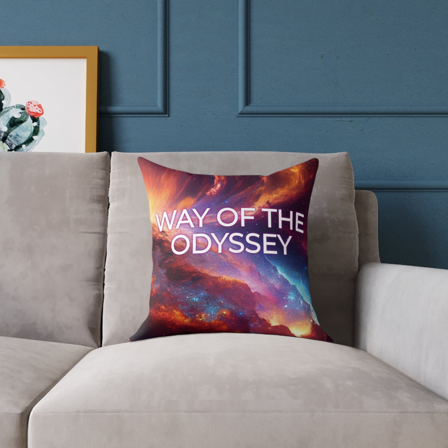 Way Of The Odyssey Sci-Fi Square Poly Canvas Pillow