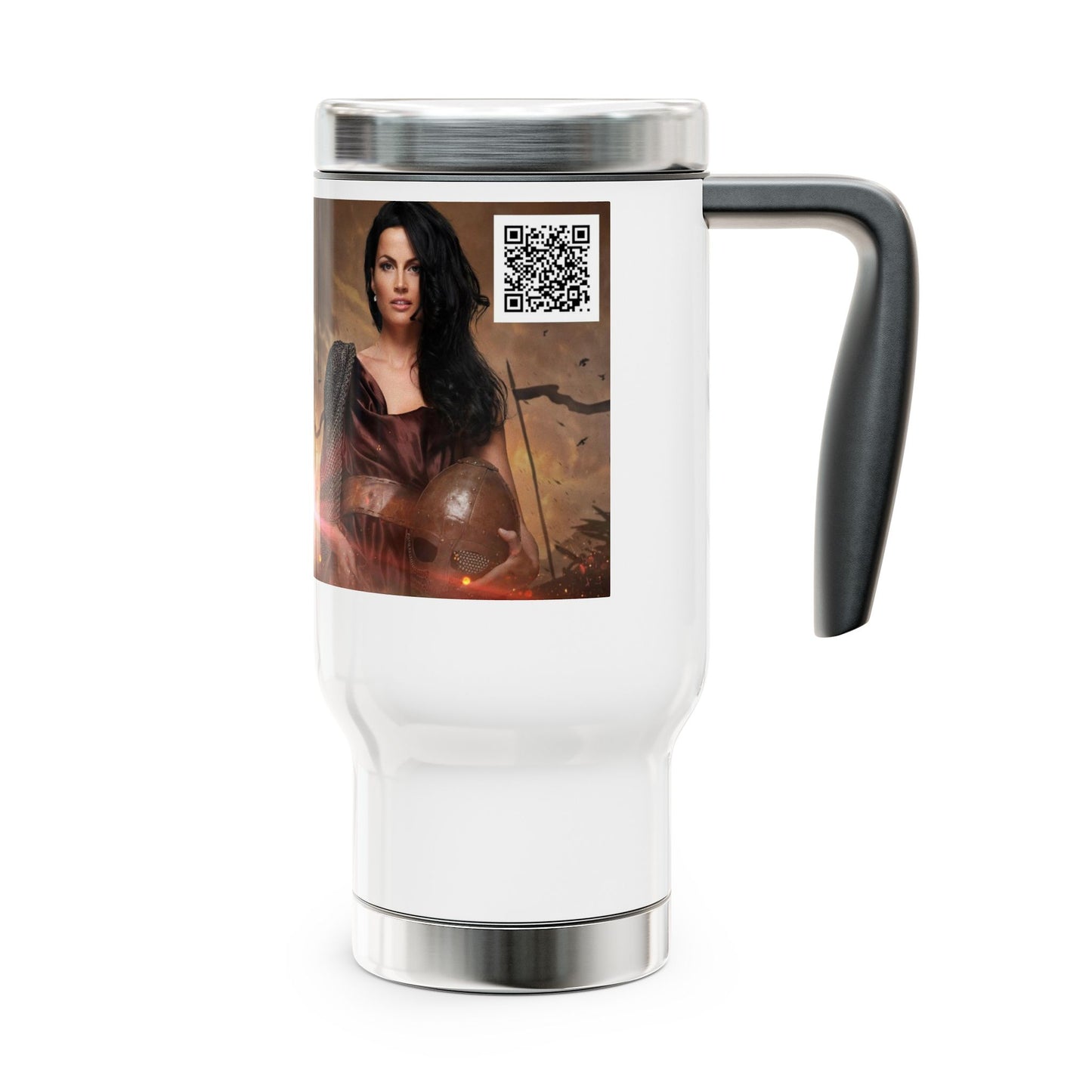 Rising Realm Epic Fantasy Stainless Steel Travel Mug with Handle, 14oz